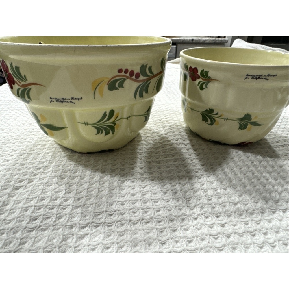 Vintage Hand Made Jello Molds, Artist Signed From Portugal